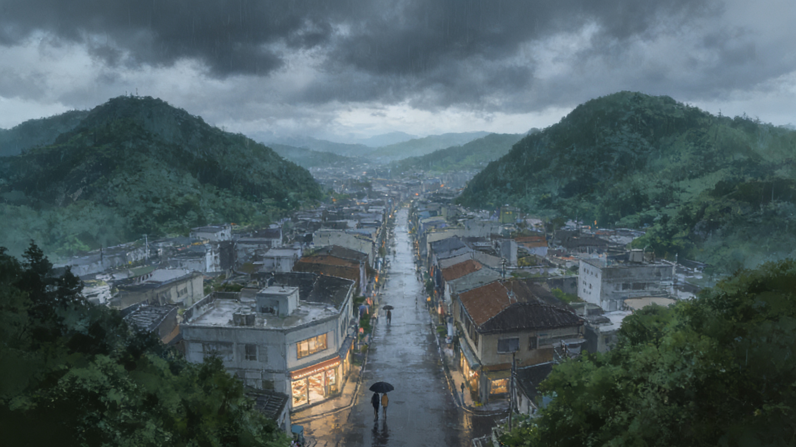 遗忘雨 永不停歇的雨城 游戏场景图